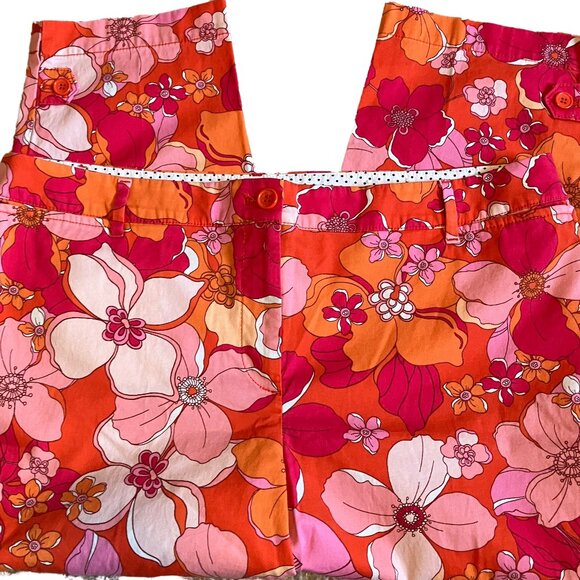EUC Talbots Floral Cropped Pants Size: 16P - Picture 5 of 9